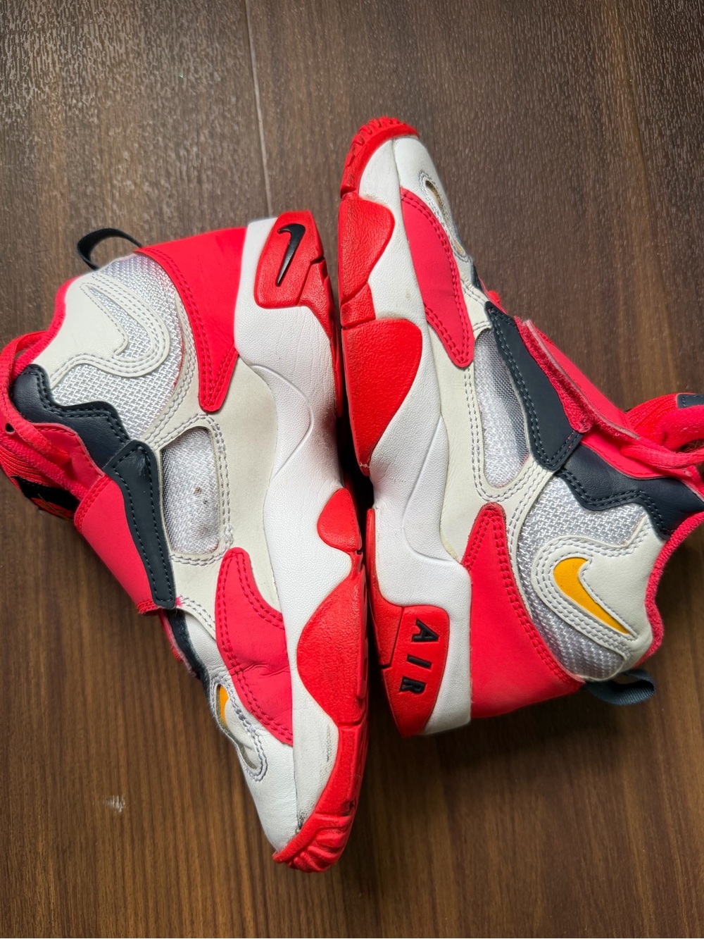 Nike Kids Red, White and Yellow Athletic Sneakers
